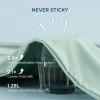 imageBedsure Duvet Cover Cooling Blanket for Hot Sleepers Queen Size Soft ampamp Breathable for Night Sweats AllSeason Lightweight GentleSoft Cooling Comforter Cover Set IceCool Fabric 90x90 Beige03  Green No Comforter