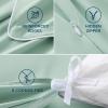imageBedsure Duvet Cover Cooling Blanket for Hot Sleepers Queen Size Soft ampamp Breathable for Night Sweats AllSeason Lightweight GentleSoft Cooling Comforter Cover Set IceCool Fabric 90x90 Beige03  Green No Comforter