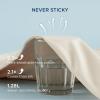 imageBedsure Duvet Cover Cooling Blanket for Hot Sleepers Queen Size Soft ampamp Breathable for Night Sweats AllSeason Lightweight GentleSoft Cooling Comforter Cover Set IceCool Fabric 90x90 Beige02  Beige No Comforter