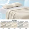 imageBedsure Duvet Cover Cooling Blanket for Hot Sleepers Queen Size Soft ampamp Breathable for Night Sweats AllSeason Lightweight GentleSoft Cooling Comforter Cover Set IceCool Fabric 90x90 Beige02  Beige No Comforter