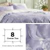 imageBedsure Duvet Cover Queen Size  Reversible Green Queen Duvet Cover Set with Zipper Closure 3 Pieces Floral Patterned Bedding Set with 8 Corner Ties and 2 Pillow Shams04  Misty Lilac No Comforter