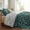 imageBedsure Duvet Cover Queen Size  Reversible Green Queen Duvet Cover Set with Zipper Closure 3 Pieces Floral Patterned Bedding Set with 8 Corner Ties and 2 Pillow Shams07  Emerald Green No Comforter