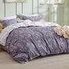 imageBedsure Duvet Cover Queen Size  Reversible Green Queen Duvet Cover Set with Zipper Closure 3 Pieces Floral Patterned Bedding Set with 8 Corner Ties and 2 Pillow Shams05  Grayish Purple No Comforter