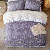 imageBedsure Duvet Cover Queen Size  Reversible Green Queen Duvet Cover Set with Zipper Closure 3 Pieces Floral Patterned Bedding Set with 8 Corner Ties and 2 Pillow Shams05  Grayish Purple No Comforter