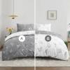 imageBedsure Duvet Cover Queen Size  Reversible Green Queen Duvet Cover Set with Zipper Closure 3 Pieces Floral Patterned Bedding Set with 8 Corner Ties and 2 Pillow Shams01  GreyWhite No Comforter
