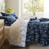 imageBedsure Duvet Cover Queen Size  Reversible Green Queen Duvet Cover Set with Zipper Closure 3 Pieces Floral Patterned Bedding Set with 8 Corner Ties and 2 Pillow Shams02  Nave Blue No Comforter