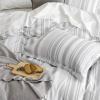 imageBedsure Duvet Cover Queen Size  Reversible Green Queen Duvet Cover Set with Zipper Closure 3 Pieces Floral Patterned Bedding Set with 8 Corner Ties and 2 Pillow Shams05  Formal Grey No Comforter