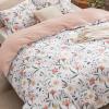imageBedsure Duvet Cover Queen Size  Reversible Green Queen Duvet Cover Set with Zipper Closure 3 Pieces Floral Patterned Bedding Set with 8 Corner Ties and 2 Pillow Shams04  Pale Blush Floral No Comforter