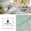 imageBedsure Duvet Cover Queen Size  Reversible Green Queen Duvet Cover Set with Zipper Closure 3 Pieces Floral Patterned Bedding Set with 8 Corner Ties and 2 Pillow Shams00  Sage Green No Comforter
