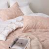 imageBedsure Duvet Cover Queen Size  Reversible Green Queen Duvet Cover Set with Zipper Closure 3 Pieces Floral Patterned Bedding Set with 8 Corner Ties and 2 Pillow Shams08  Dusty Rose No Comforter