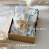 imageBedsure Duvet Cover Queen Size  Reversible Green Queen Duvet Cover Set with Zipper Closure 3 Pieces Floral Patterned Bedding Set with 8 Corner Ties and 2 Pillow Shams03  Aqua Blue No Comforter