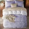 imageBedsure Duvet Cover Queen Size  Reversible Green Queen Duvet Cover Set with Zipper Closure 3 Pieces Floral Patterned Bedding Set with 8 Corner Ties and 2 Pillow Shams04  Misty Lilac No Comforter