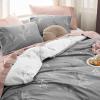 imageBedsure Duvet Cover Queen Size  Reversible Green Queen Duvet Cover Set with Zipper Closure 3 Pieces Floral Patterned Bedding Set with 8 Corner Ties and 2 Pillow Shams01  GreyWhite No Comforter