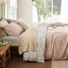 imageBedsure Duvet Cover Queen Size  Reversible Green Queen Duvet Cover Set with Zipper Closure 3 Pieces Floral Patterned Bedding Set with 8 Corner Ties and 2 Pillow Shams08  Dusty Rose No Comforter