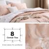 imageBedsure Duvet Cover Queen Size  Reversible Green Queen Duvet Cover Set with Zipper Closure 3 Pieces Floral Patterned Bedding Set with 8 Corner Ties and 2 Pillow Shams08  Dusty Rose No Comforter