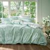 imageBedsure Duvet Cover Queen Size  Reversible Green Queen Duvet Cover Set with Zipper Closure 3 Pieces Floral Patterned Bedding Set with 8 Corner Ties and 2 Pillow Shams00  Sage Green No Comforter