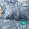 imageBedsure Duvet Cover Queen Size  Reversible Green Queen Duvet Cover Set with Zipper Closure 3 Pieces Floral Patterned Bedding Set with 8 Corner Ties and 2 Pillow Shams06  Blue Waffle No Comforter
