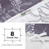 imageBedsure Duvet Cover Queen Size  Reversible Green Queen Duvet Cover Set with Zipper Closure 3 Pieces Floral Patterned Bedding Set with 8 Corner Ties and 2 Pillow Shams05  Grayish Purple No Comforter