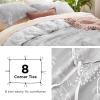 imageBedsure Duvet Cover Queen Size  Reversible Green Queen Duvet Cover Set with Zipper Closure 3 Pieces Floral Patterned Bedding Set with 8 Corner Ties and 2 Pillow Shams04  Grey No Comforter