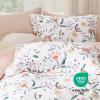 imageBedsure Duvet Cover Queen Size  Reversible Green Queen Duvet Cover Set with Zipper Closure 3 Pieces Floral Patterned Bedding Set with 8 Corner Ties and 2 Pillow Shams04  Pale Blush Floral No Comforter