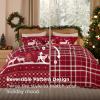 imageBedsure Floral White Quilt Set  Queen Size Reversible Quilt Bedding Set 3 Pieces Lightweight Bedspread Soft Botanical Bed Coverlet with 2 Pillow Shams for All Seasons 90quotx96quot28  Christmas Snow