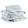 imageBedsure Floral White Quilt Set  Queen Size Reversible Quilt Bedding Set 3 Pieces Lightweight Bedspread Soft Botanical Bed Coverlet with 2 Pillow Shams for All Seasons 90quotx96quot14  Aqua