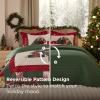 imageBedsure Floral White Quilt Set  Queen Size Reversible Quilt Bedding Set 3 Pieces Lightweight Bedspread Soft Botanical Bed Coverlet with 2 Pillow Shams for All Seasons 90quotx96quot25  Christmas Tree