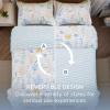 imageBedsure Floral White Quilt Set  Queen Size Reversible Quilt Bedding Set 3 Pieces Lightweight Bedspread Soft Botanical Bed Coverlet with 2 Pillow Shams for All Seasons 90quotx96quot02  Sea World