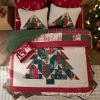 imageBedsure Floral White Quilt Set  Queen Size Reversible Quilt Bedding Set 3 Pieces Lightweight Bedspread Soft Botanical Bed Coverlet with 2 Pillow Shams for All Seasons 90quotx96quot25  Christmas Tree