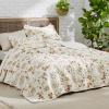 imageBedsure Floral White Quilt Set  Queen Size Reversible Quilt Bedding Set 3 Pieces Lightweight Bedspread Soft Botanical Bed Coverlet with 2 Pillow Shams for All Seasons 90quotx96quot01  Whisper White