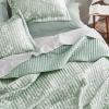 imageBedsure Floral White Quilt Set  Queen Size Reversible Quilt Bedding Set 3 Pieces Lightweight Bedspread Soft Botanical Bed Coverlet with 2 Pillow Shams for All Seasons 90quotx96quot10  Green