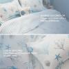 imageBedsure Floral White Quilt Set  Queen Size Reversible Quilt Bedding Set 3 Pieces Lightweight Bedspread Soft Botanical Bed Coverlet with 2 Pillow Shams for All Seasons 90quotx96quot05  Ocean White