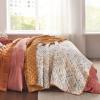 imageBedsure Floral White Quilt Set  Queen Size Reversible Quilt Bedding Set 3 Pieces Lightweight Bedspread Soft Botanical Bed Coverlet with 2 Pillow Shams for All Seasons 90quotx96quot09  Orange