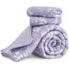 imageBedsure Floral White Quilt Set  Queen Size Reversible Quilt Bedding Set 3 Pieces Lightweight Bedspread Soft Botanical Bed Coverlet with 2 Pillow Shams for All Seasons 90quotx96quot12  Purple