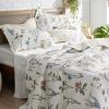 imageBedsure Floral White Quilt Set  Queen Size Reversible Quilt Bedding Set 3 Pieces Lightweight Bedspread Soft Botanical Bed Coverlet with 2 Pillow Shams for All Seasons 90quotx96quot08  Coconut White