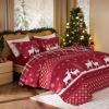 imageBedsure Floral White Quilt Set  Queen Size Reversible Quilt Bedding Set 3 Pieces Lightweight Bedspread Soft Botanical Bed Coverlet with 2 Pillow Shams for All Seasons 90quotx96quot28  Christmas Snow