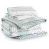 imageBedsure Floral White Quilt Set  Queen Size Reversible Quilt Bedding Set 3 Pieces Lightweight Bedspread Soft Botanical Bed Coverlet with 2 Pillow Shams for All Seasons 90quotx96quot15  Grey Blue