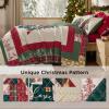 imageBedsure Floral White Quilt Set  Queen Size Reversible Quilt Bedding Set 3 Pieces Lightweight Bedspread Soft Botanical Bed Coverlet with 2 Pillow Shams for All Seasons 90quotx96quot25  Christmas Tree