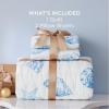 imageBedsure Floral White Quilt Set  Queen Size Reversible Quilt Bedding Set 3 Pieces Lightweight Bedspread Soft Botanical Bed Coverlet with 2 Pillow Shams for All Seasons 90quotx96quot04  Ocean Coral