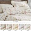 imageBedsure Floral White Quilt Set  Queen Size Reversible Quilt Bedding Set 3 Pieces Lightweight Bedspread Soft Botanical Bed Coverlet with 2 Pillow Shams for All Seasons 90quotx96quot00  Oat Milk
