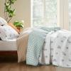 imageBedsure Floral White Quilt Set  Queen Size Reversible Quilt Bedding Set 3 Pieces Lightweight Bedspread Soft Botanical Bed Coverlet with 2 Pillow Shams for All Seasons 90quotx96quot06  Bouquet