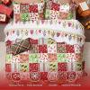imageBedsure Floral White Quilt Set  Queen Size Reversible Quilt Bedding Set 3 Pieces Lightweight Bedspread Soft Botanical Bed Coverlet with 2 Pillow Shams for All Seasons 90quotx96quot24  Christmas Red