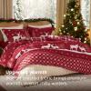 imageBedsure Floral White Quilt Set  Queen Size Reversible Quilt Bedding Set 3 Pieces Lightweight Bedspread Soft Botanical Bed Coverlet with 2 Pillow Shams for All Seasons 90quotx96quot28  Christmas Snow