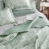 imageBedsure Floral White Quilt Set  Queen Size Reversible Quilt Bedding Set 3 Pieces Lightweight Bedspread Soft Botanical Bed Coverlet with 2 Pillow Shams for All Seasons 90quotx96quot10  Green