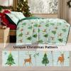 imageBedsure Floral White Quilt Set  Queen Size Reversible Quilt Bedding Set 3 Pieces Lightweight Bedspread Soft Botanical Bed Coverlet with 2 Pillow Shams for All Seasons 90quotx96quot27  Christmas Reindeer