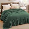 imageBedsure GentleSoft 100 Cotton Blanket Queen Size for Bed  Breathable and Lightweight Soft Cozy Textured Herringbone Woven Blanket for Summer Linen Beige 90x90 inches03  Dark Green