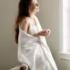 imageBedsure GentleSoft 100 Cotton Blanket Queen Size for Bed  Breathable and Lightweight Soft Cozy Textured Herringbone Woven Blanket for Summer Linen Beige 90x90 inches02  White