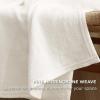 imageBedsure GentleSoft 100 Cotton Blanket Queen Size for Bed  Breathable and Lightweight Soft Cozy Textured Herringbone Woven Blanket for Summer Linen Beige 90x90 inches02  Cream