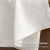 imageBedsure GentleSoft 100 Cotton Blanket Queen Size for Bed  Breathable and Lightweight Soft Cozy Textured Herringbone Woven Blanket for Summer Linen Beige 90x90 inches02  White
