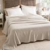 imageBedsure GentleSoft 100 Cotton Blanket Queen Size for Bed  Breathable and Lightweight Soft Cozy Textured Herringbone Woven Blanket for Summer Linen Beige 90x90 inches01  Linen Beige